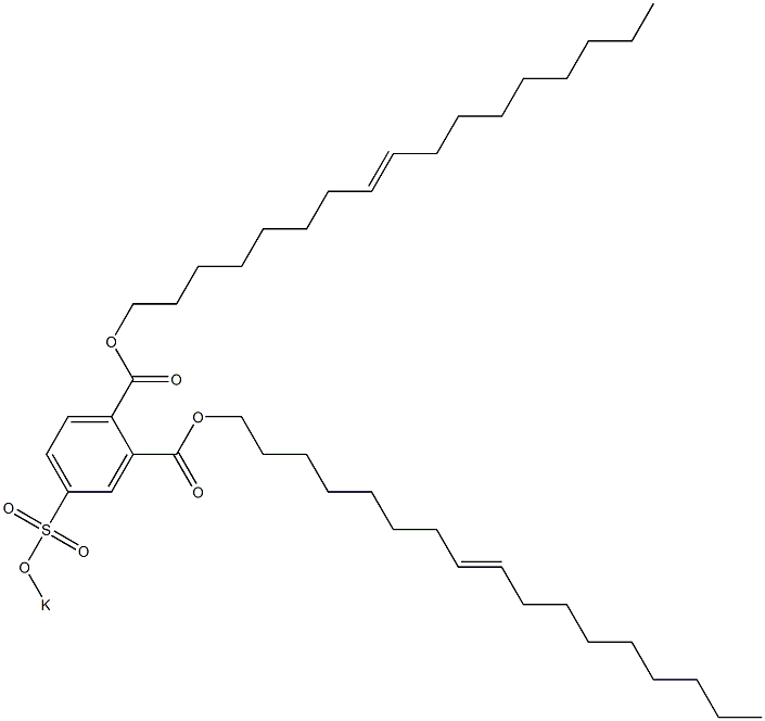 4-(Potassiosulfo)phthalic acid di(8-heptadecenyl) ester Struktur