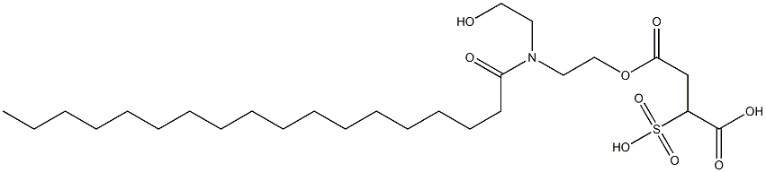 2-Sulfobutanedioic acid 1-hydrogen 4-[2-[(2-hydroxyethyl)(1-oxooctadecyl)amino]ethyl] ester Struktur