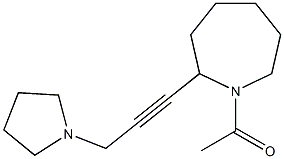 1-[[2-[3-(Pyrrolidin-1-yl)-1-propynyl]hexahydro-1H-azepin]-1-yl]ethan-1-one Struktur