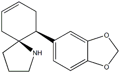 (5S,10S)-10-(1,3-Benzodioxol-5-yl)-1-azaspiro[4.5]dec-7-ene Struktur