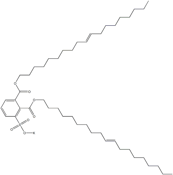 3-(Potassiosulfo)phthalic acid di(10-nonadecenyl) ester Struktur