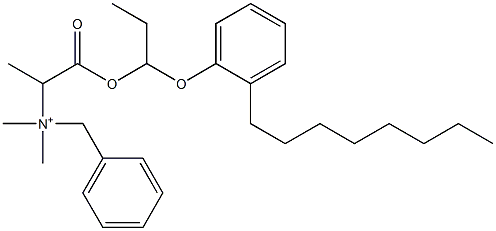 N,N-Dimethyl-N-benzyl-N-[1-[[1-(2-octylphenyloxy)propyl]oxycarbonyl]ethyl]aminium Struktur