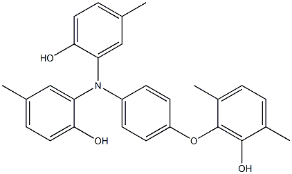 N,N-Bis(2-hydroxy-5-methylphenyl)-4-(6-hydroxy-2,5-dimethylphenoxy)benzenamine Struktur