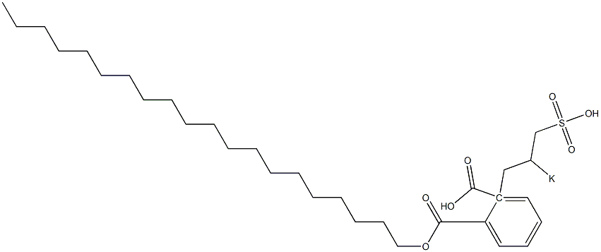 Phthalic acid 1-icosyl 2-(2-potassiosulfopropyl) ester Struktur