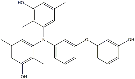 N,N-Bis(3-hydroxy-2,5-dimethylphenyl)-3-(3-hydroxy-2,5-dimethylphenoxy)benzenamine Struktur