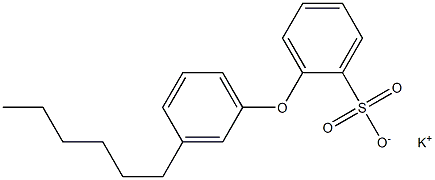 2-(3-Hexylphenoxy)benzenesulfonic acid potassium salt Struktur