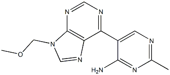 9-(Methoxymethyl)-6-(4-amino-2-methyl-5-pyrimidinyl)-9H-purine Struktur