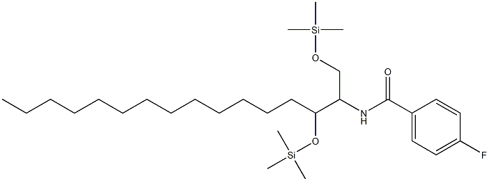 N-[1,3-Bis(trimethylsilyloxy)hexadecan-2-yl]-4-fluorobenzamide Struktur