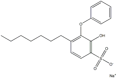 2-Hydroxy-6-heptyl[oxybisbenzene]-3-sulfonic acid sodium salt Struktur