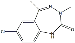 7-Chloro-3,5-dimethyl-1H-1,3,4-benzotriazepin-2(3H)-one Struktur