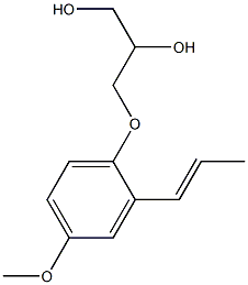 3-[4-Methoxy-2-(1-propenyl)phenoxy]-1,2-propanediol Struktur