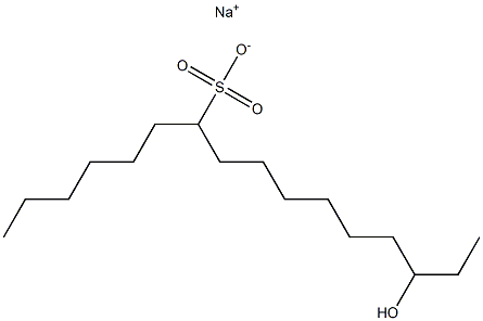 14-Hydroxyhexadecane-7-sulfonic acid sodium salt Struktur