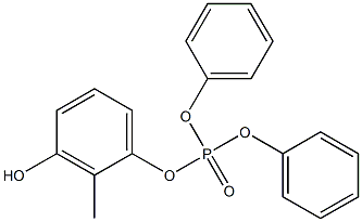 Phosphoric acid (3-hydroxy-2-methylphenyl)diphenyl ester Struktur