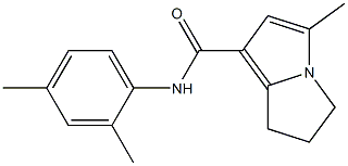 6,7-Dihydro-3-methyl-N-(2,4-dimethylphenyl)-5H-pyrrolizine-1-carboxamide Struktur