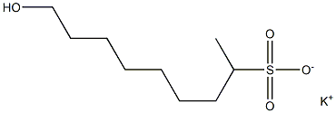 9-Hydroxynonane-2-sulfonic acid potassium salt Struktur