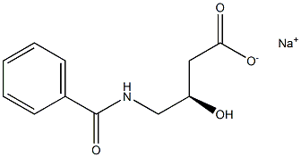 [R,(-)]-4-(Benzoylamino)-3-hydroxybutyric acid sodium salt Struktur