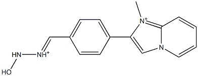 2-[4-Hydroxyaminoiminiomethylphenyl]-1-methylimidazo[1,2-a]pyridin-1-ium Struktur