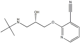 2-[(S)-3-(tert-Butylamino)-2-hydroxypropoxy]-3-pyridinecarbonitrile Struktur