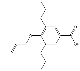 4-(2-Butenyloxy)-3,5-dipropylbenzoic acid Struktur