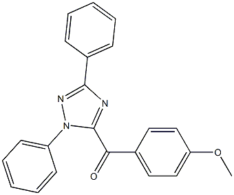 5-(4-Methoxybenzoyl)-1,3-diphenyl-1H-1,2,4-triazole Struktur