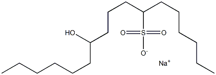 11-Hydroxyheptadecane-7-sulfonic acid sodium salt Struktur