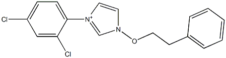 1-(Phenethyloxy)-3-(2,4-dichlorophenyl)-1H-imidazol-3-ium Struktur