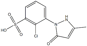 1-(Chloro-3-sulfophenyl)-3-methyl-5-pyrazolone Struktur