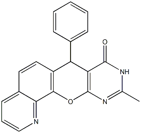 10-Methyl-7-phenyl-7H-1,9,11-triaza-12-oxabenzo[a]anthracen-8(9H)-one Struktur