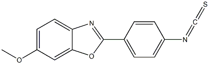 6-Methoxy-2-[4-isothiocyanatophenyl]benzoxazole Struktur