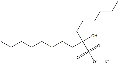 7-Hydroxypentadecane-7-sulfonic acid potassium salt Struktur