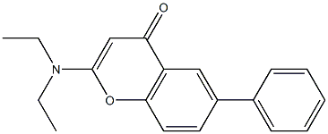 2-(Diethylamino)-6-phenylchromone Struktur