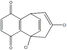 7-Chloro-9-chloro-8,9-dihydro-5,9-etheno-5H-benzocycloheptene-1,4-dione Struktur