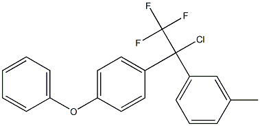 1-Chloro-1-(4-phenoxyphenyl)-1-(3-methylphenyl)-2,2,2-trifluoroethane Struktur