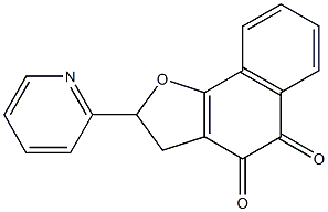 2-(Pyridin-2-yl)-2,3-dihydronaphtho[1,2-b]furan-4,5-dione Struktur