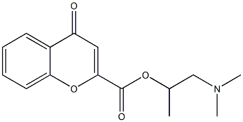 4-Oxo-4H-1-benzopyran-2-carboxylic acid [1-methyl-2-(dimethylamino)ethyl] ester Struktur