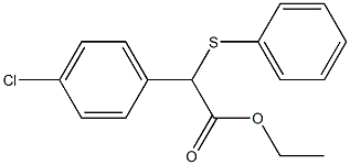 2-(Phenylthio)-2-(4-chlorophenyl)acetic acid ethyl ester Struktur