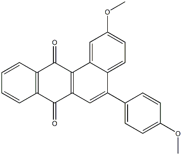 2-Methoxy-5-(4-methoxyphenyl)benz[a]anthracene-7,12-dione Struktur