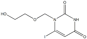 1-[(2-Hydroxyethoxy)methyl]-6-iodopyrimidine-2,4(1H,3H)-dione Struktur