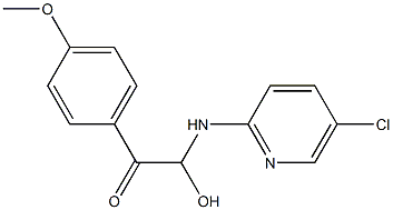 5-Chloro-2-[[2-(p-methoxyphenyl)-1-hydroxy-2-oxoethyl]amino]pyridine Struktur