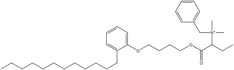 N,N-Dimethyl-N-benzyl-N-[1-[[4-(2-dodecylphenyloxy)butyl]oxycarbonyl]propyl]aminium Struktur