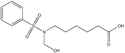 6-[(Hydroxymethyl)(phenylsulfonyl)amino]hexanoic acid Struktur