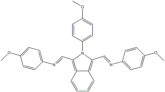 2-(4-Methoxyphenyl)-1,3-bis(4-methoxyphenyliminomethyl)-2H-isoindole Struktur