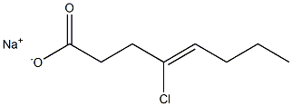 4-Chloro-4-octenoic acid sodium salt Struktur