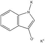 Potassium 1-potassio-1H-indole-3-olate Struktur