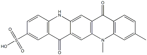 5,7,12,14-Tetrahydro-10,12-dimethyl-7,14-dioxoquino[2,3-b]acridine-2-sulfonic acid Struktur