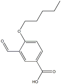 3-Formyl-4-pentyloxybenzoic acid Struktur