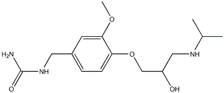 3-[3-Methoxy-4-[2-hydroxy-3-[isopropylamino]propoxy]benzyl]urea Struktur