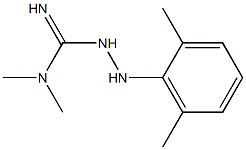 2-(2,6-Dimethylphenyl)-N,N-dimethylhydrazinecarboxamidine Struktur