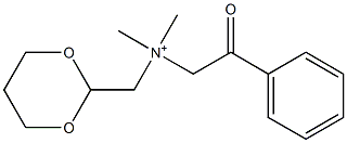 N,N-Dimethyl-N-[(1,3-dioxan-2-yl)methyl]-2-oxo-2-phenylethanaminium Struktur