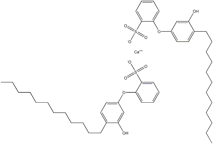 Bis(3'-hydroxy-4'-dodecyl[oxybisbenzene]-2-sulfonic acid)calcium salt Struktur